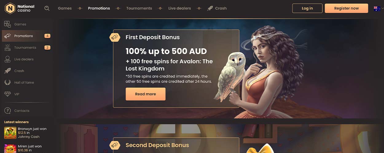 National casino bonuses for aussie players