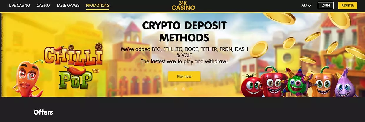 24kCasino bonuses for aussie players