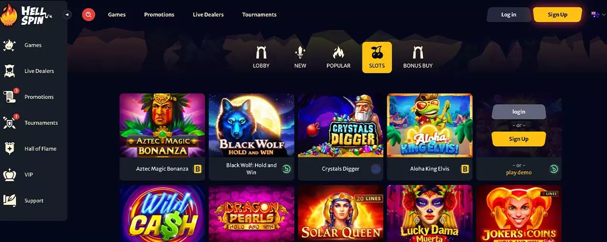 Online slot games on HellSpin